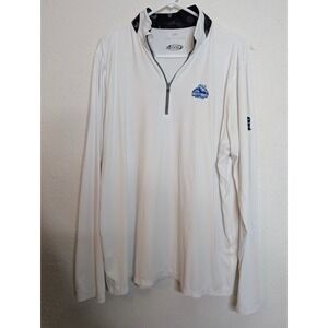 GREYSON Mens Size XL Performance Lightweight 1/4 Zip Up White Embroidered Golf